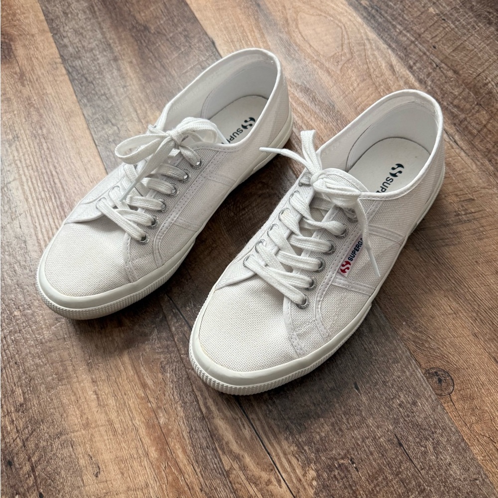 Superga White Cotu Classic Canvas Sneakers